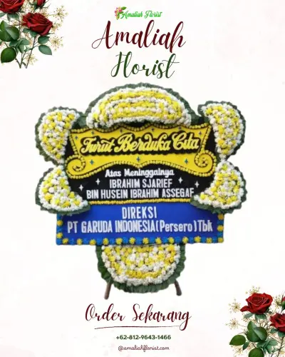 Papan Bunga Duka di Sapta Marga